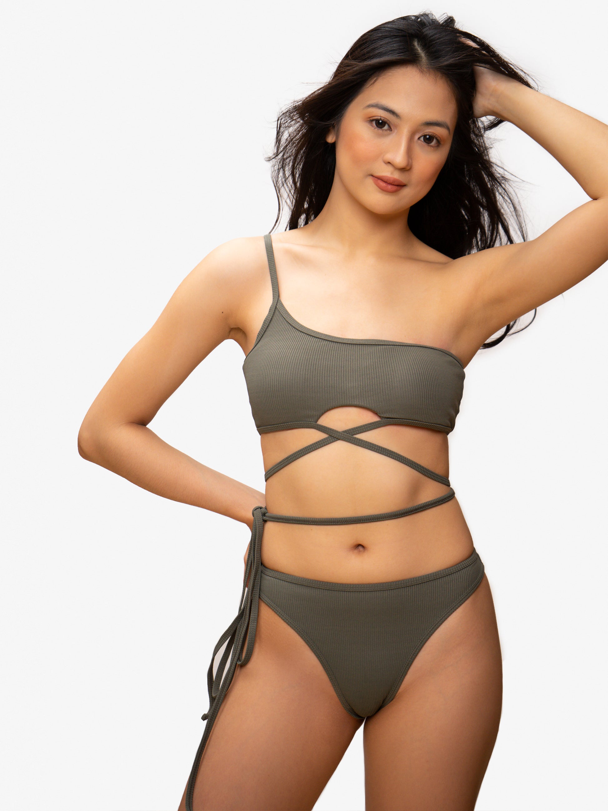 Coron Top in Moss Gray