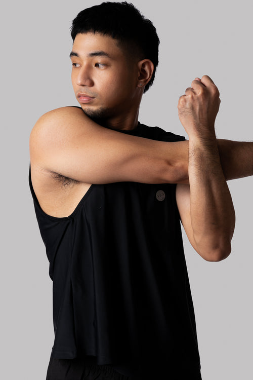 ACSW Mens Muscle Tee in Black Slate
