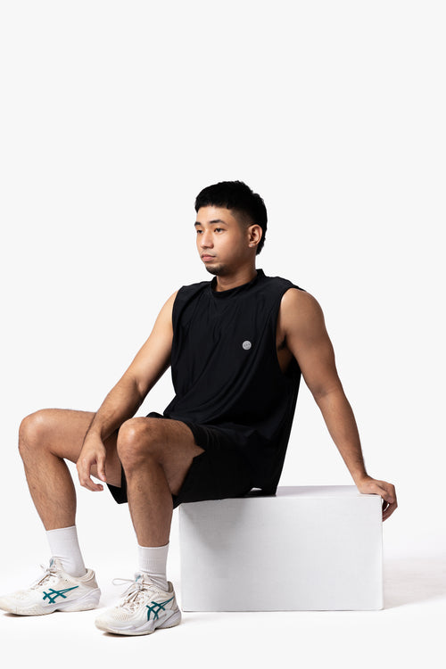 ACSW Mens Muscle Tee in Black Slate