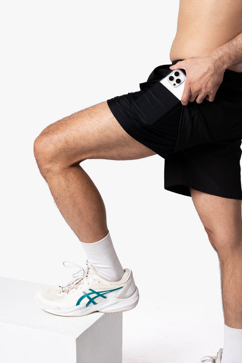 ACSW Mens Shorts in Black Slate