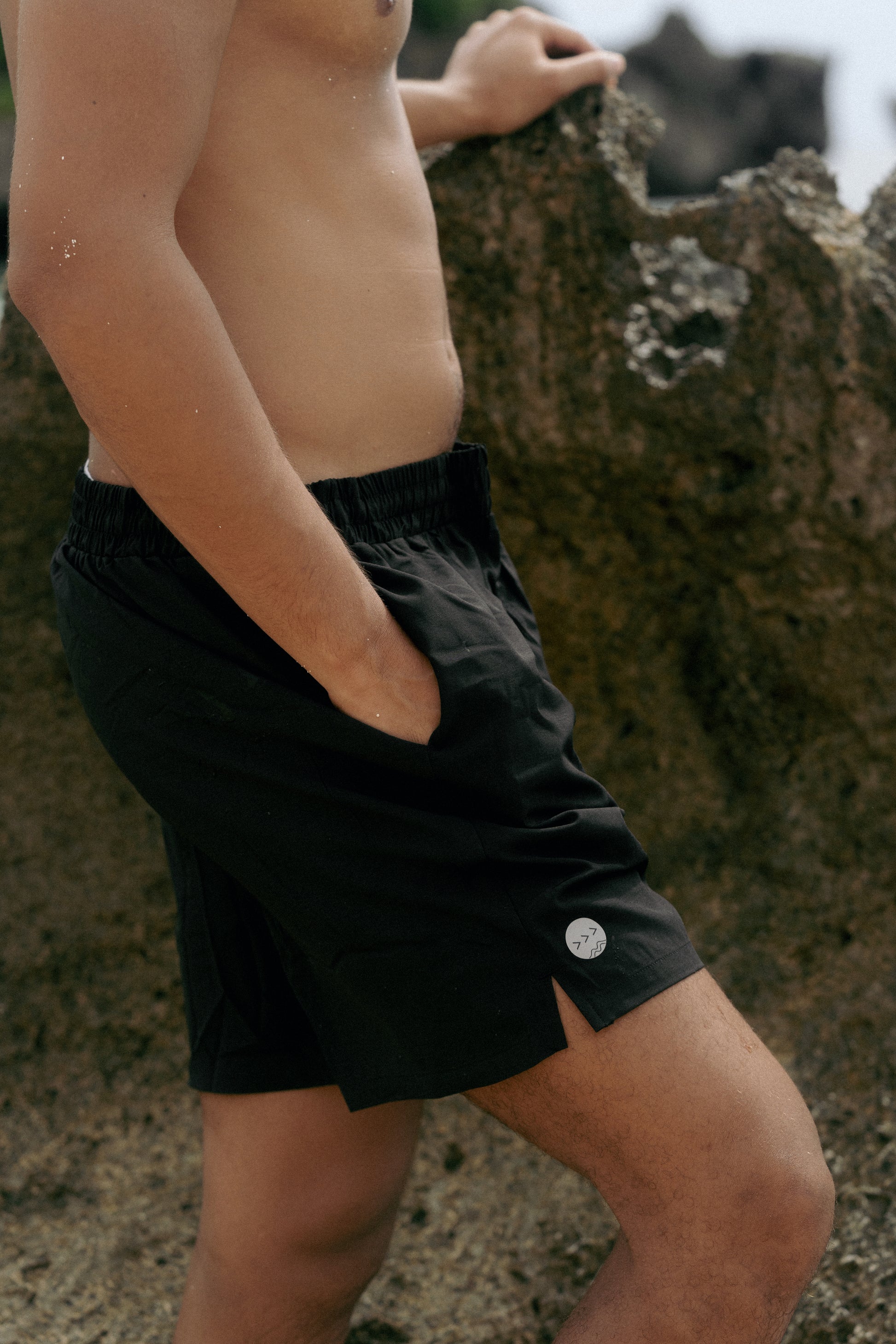 ACSW Mens Shorts in Black Slate